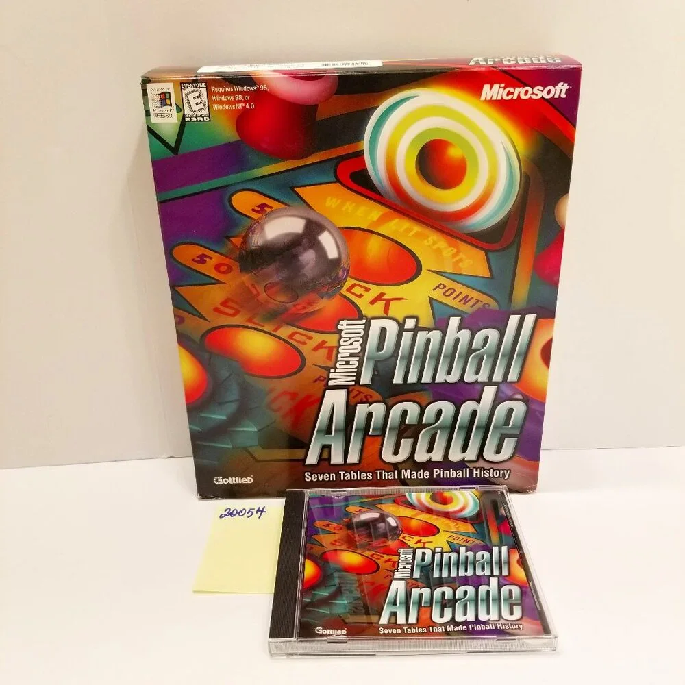 Microsoft Pinball Arcade (PC CD-ROM Windows 95/98) Excellent Condition in box